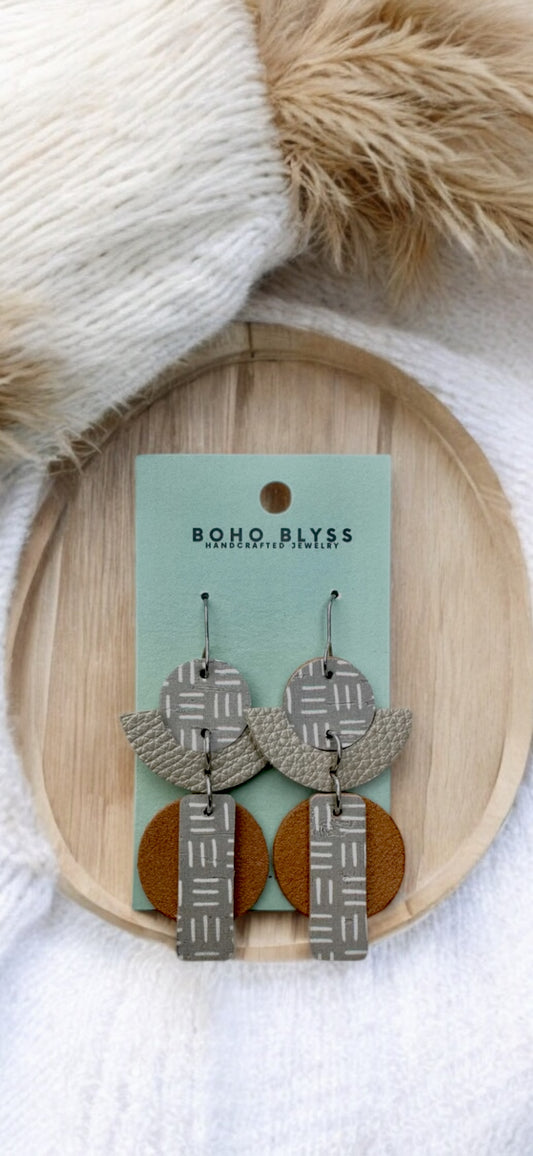 Crosshatched & Camel