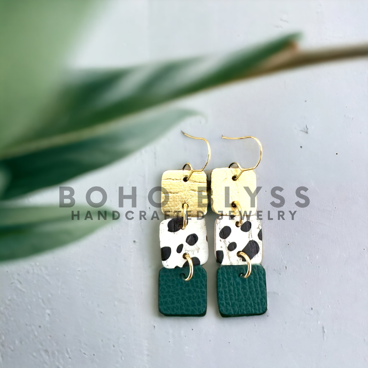 Spotted Jewel Stacked Squares