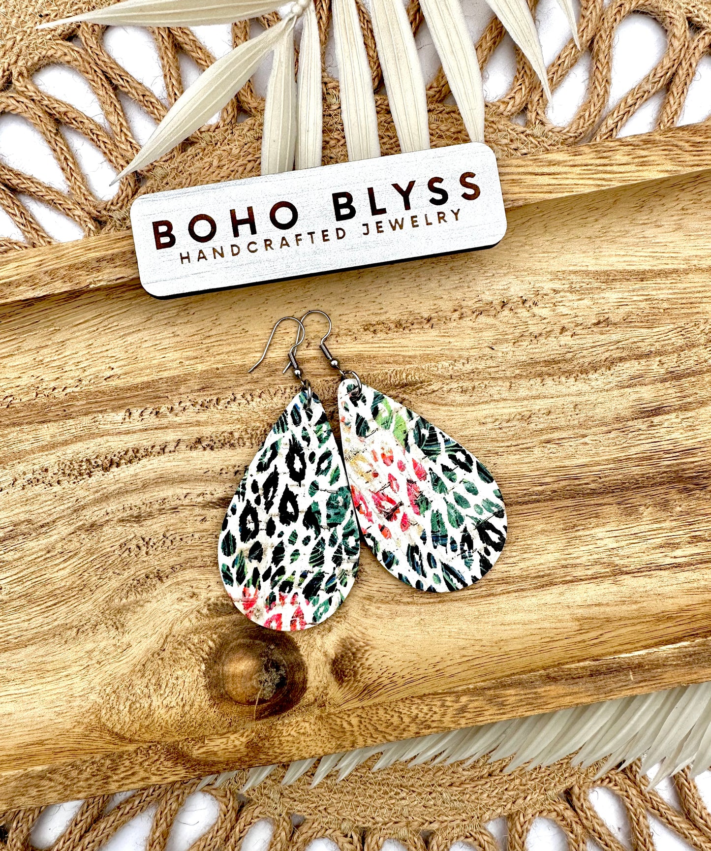Tropical Leopard Teardrops
