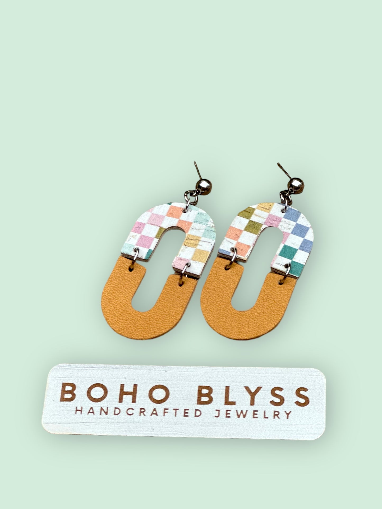 Colorful Check Split Ovals