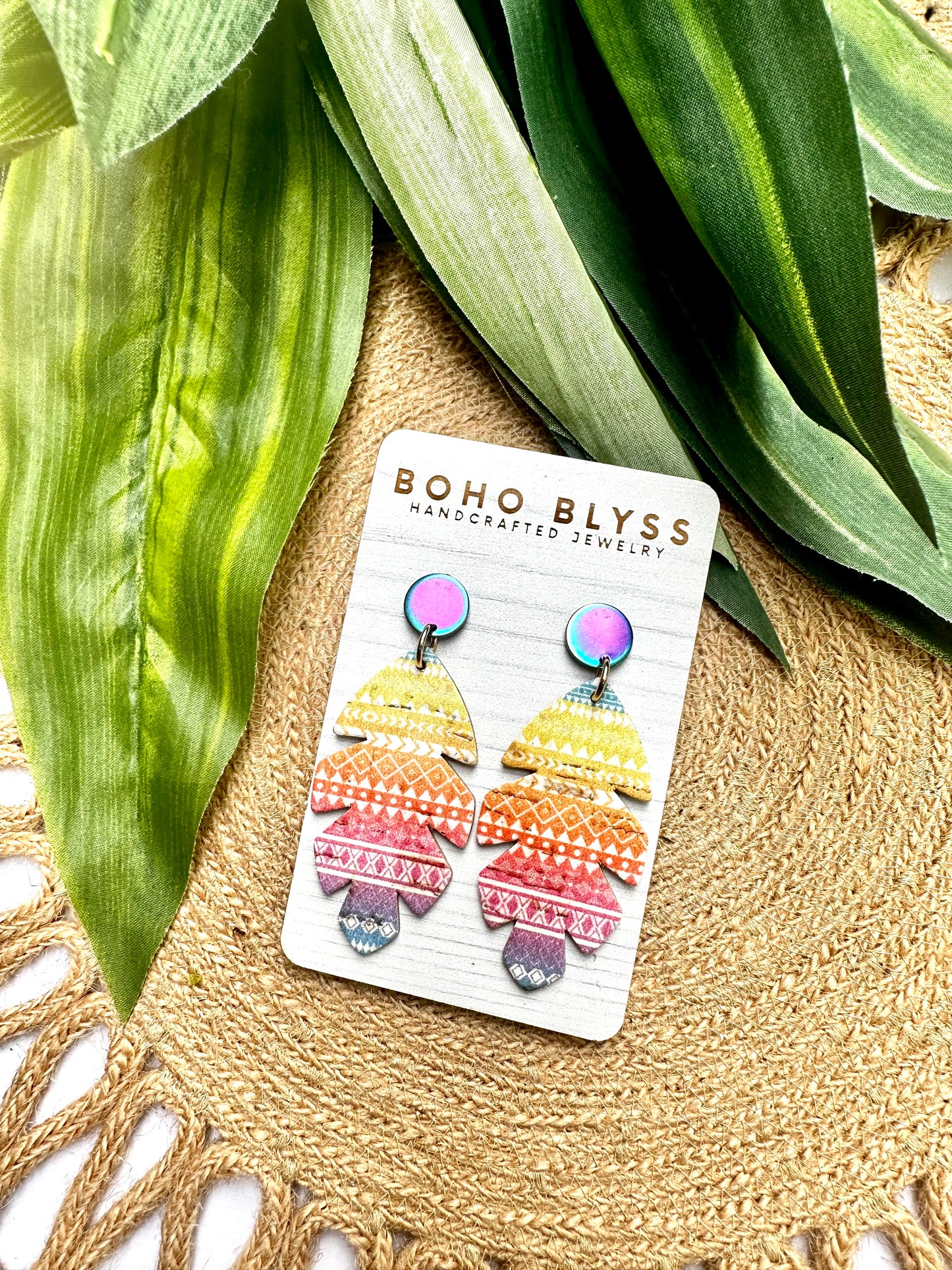 Tribal Rainbow Feathers