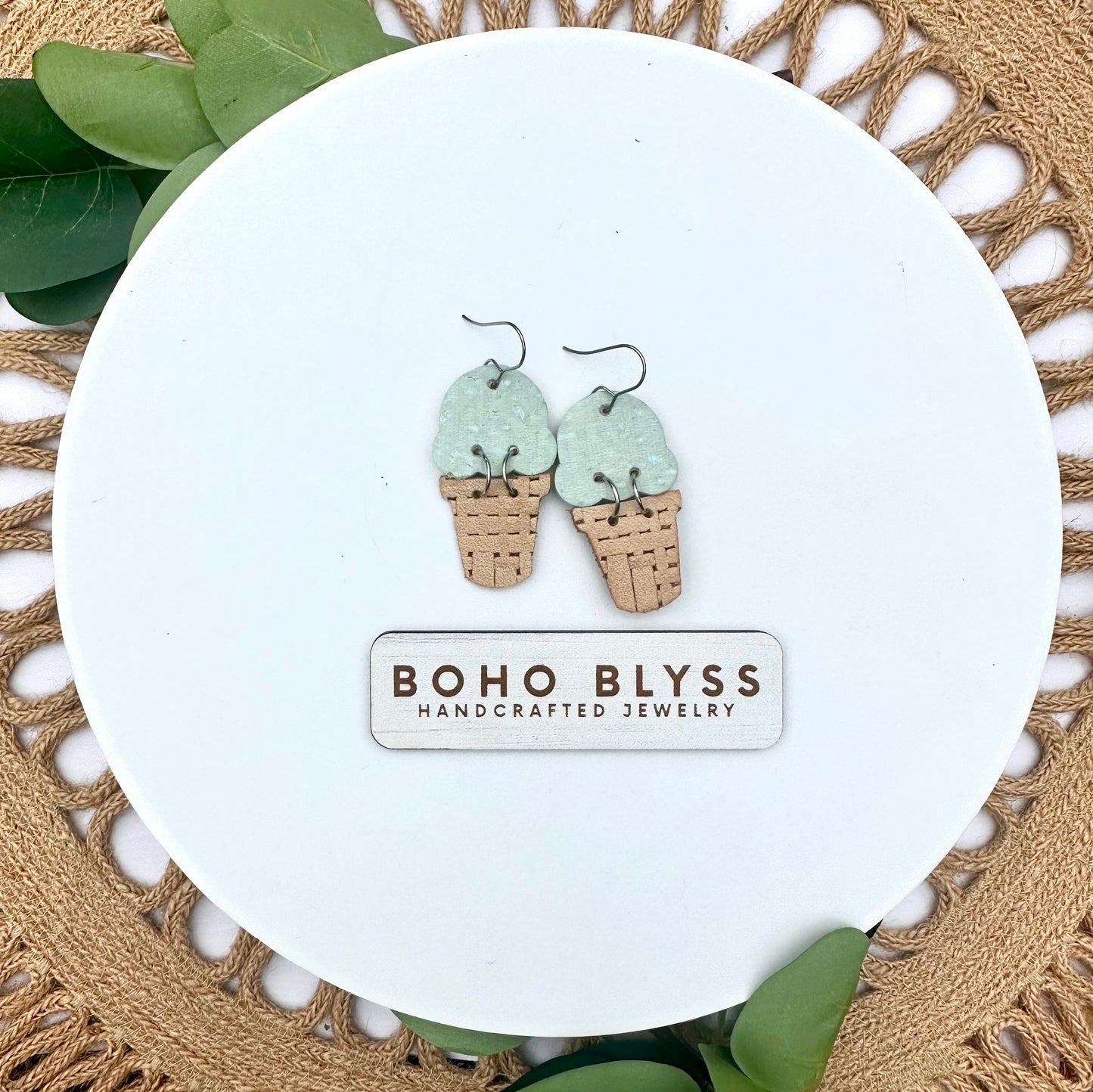 Mint Ice Cream Cones
