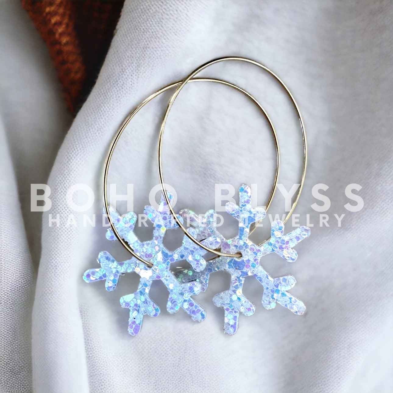 Iridescent Glitter Snowflakes