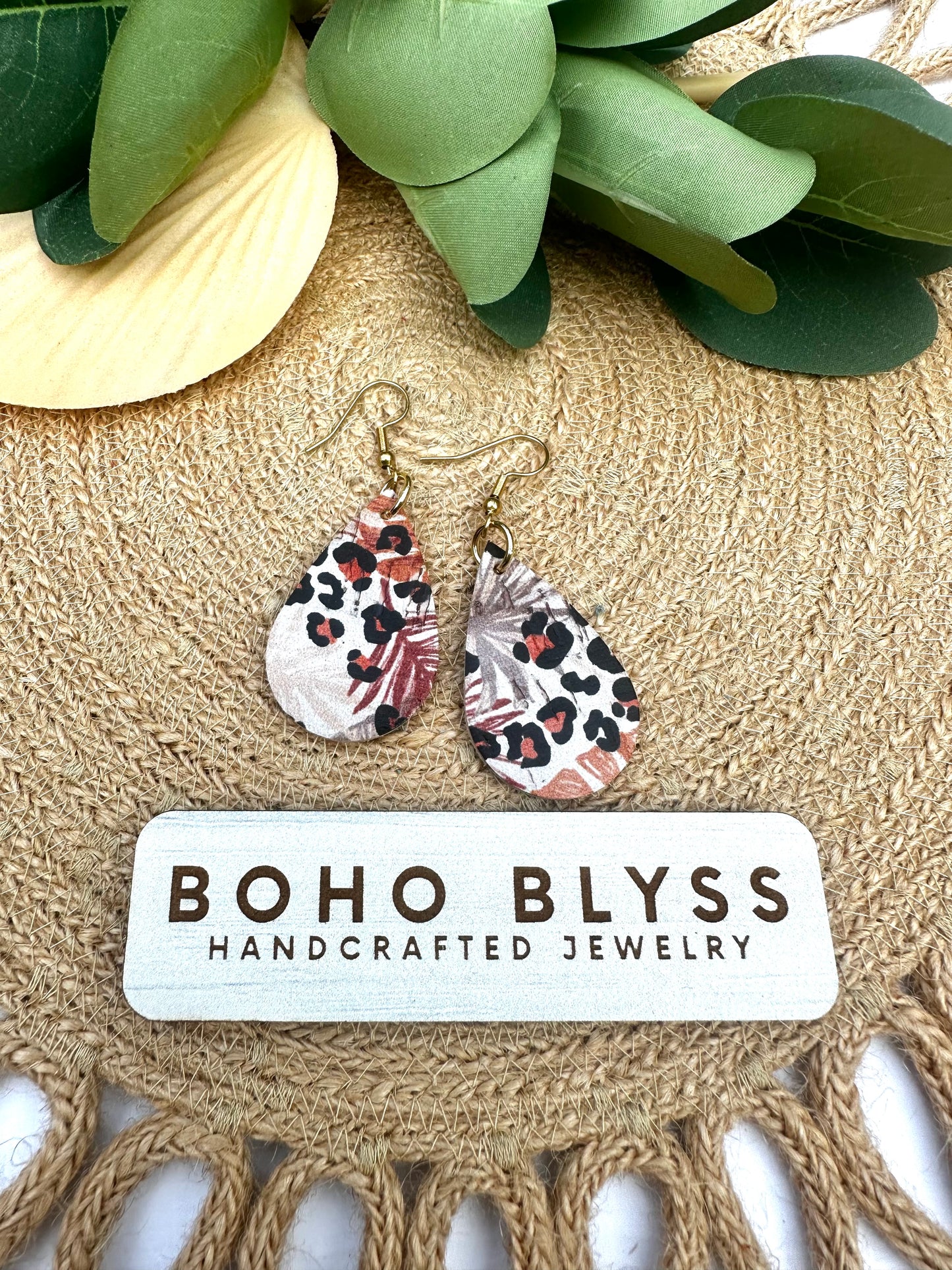 Tropical Leopard Mini Teardrops
