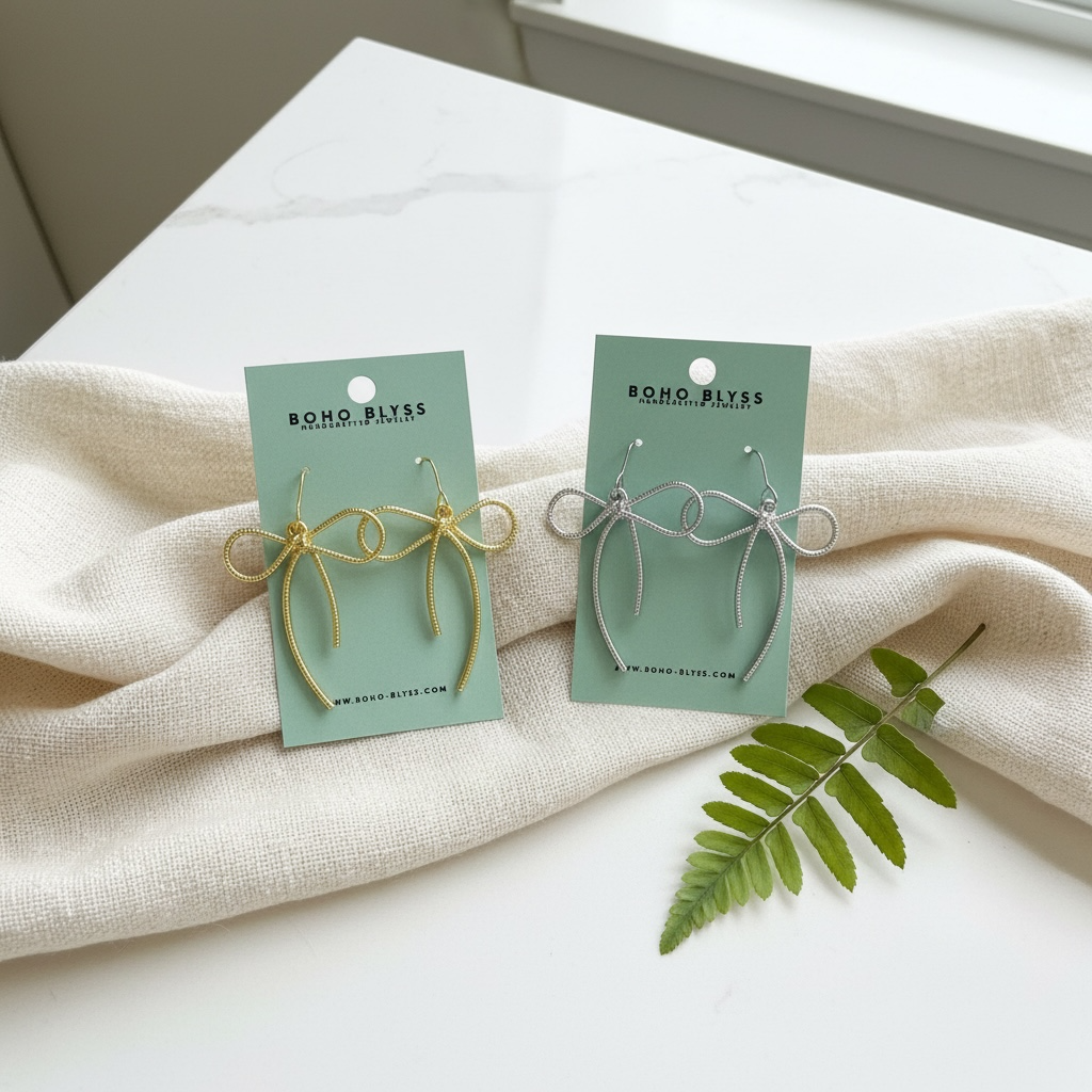 Braided Bows - Silver & Gold