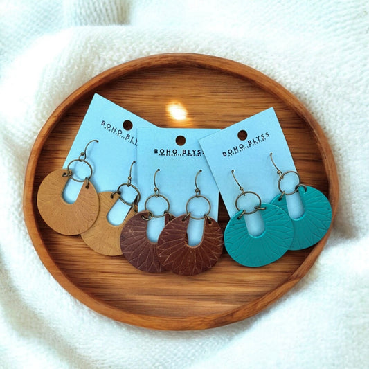Embossed Leather Circles