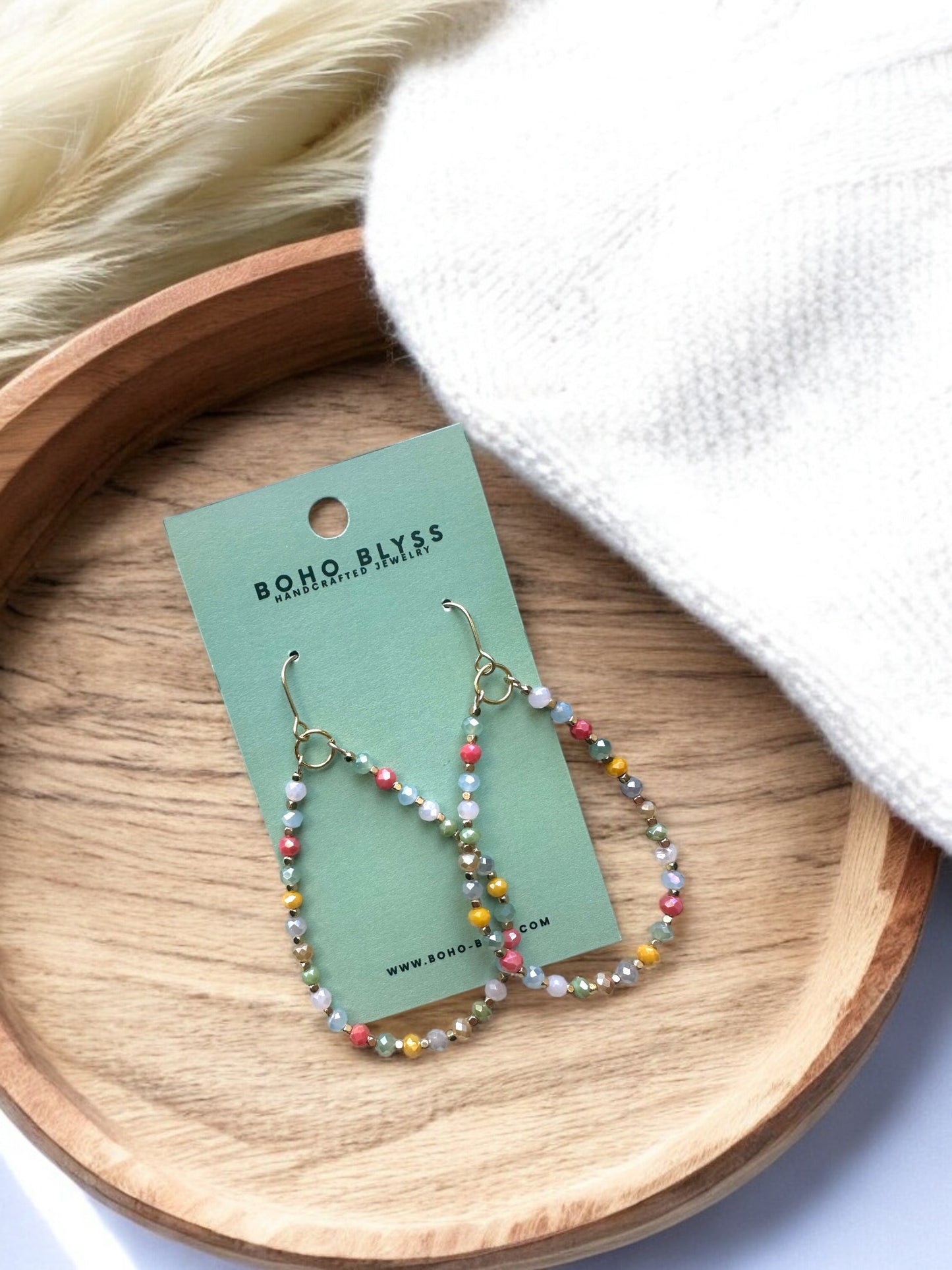 Beaded In Color Teardrops