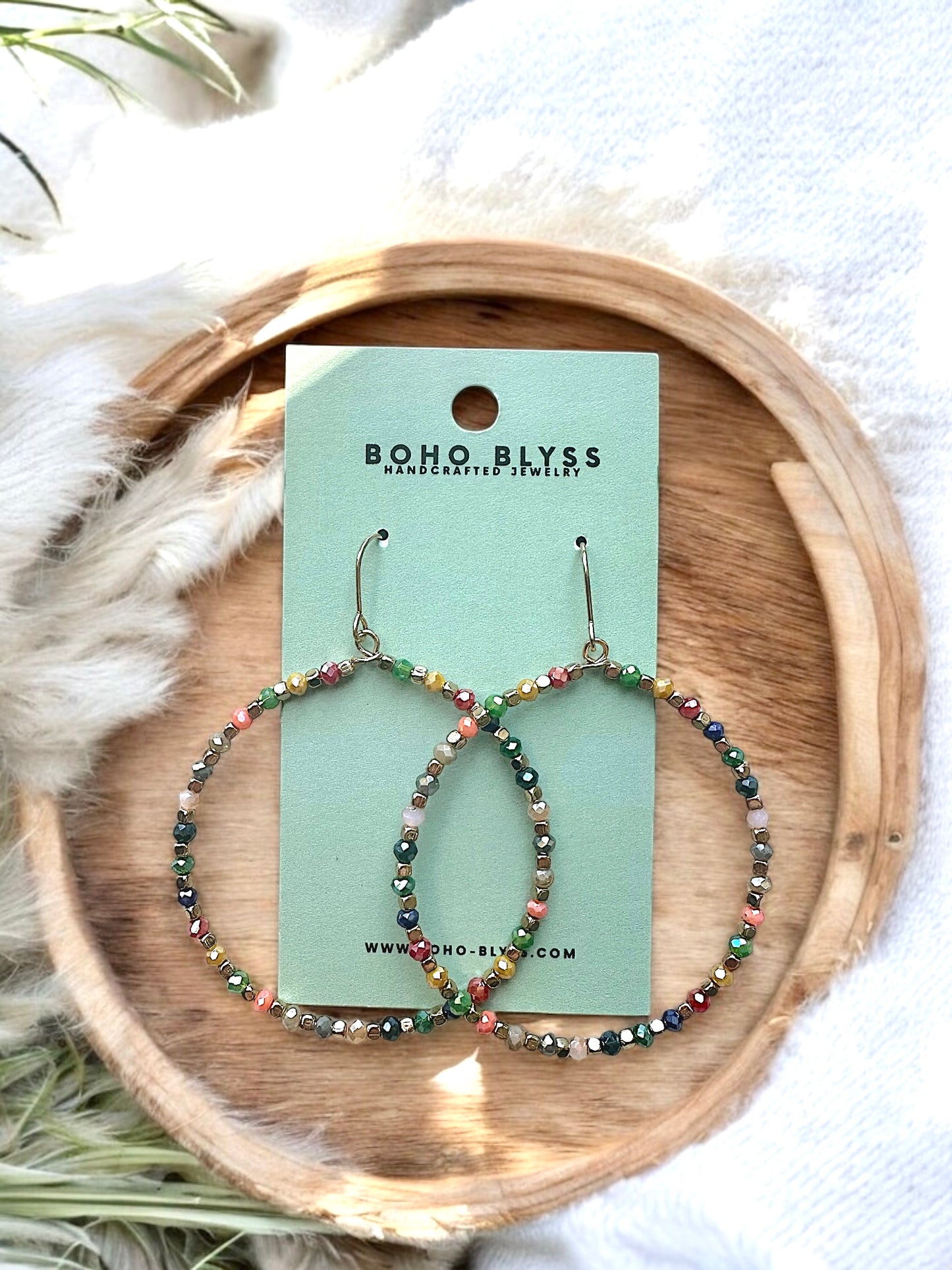 Beaded In Color Hoops