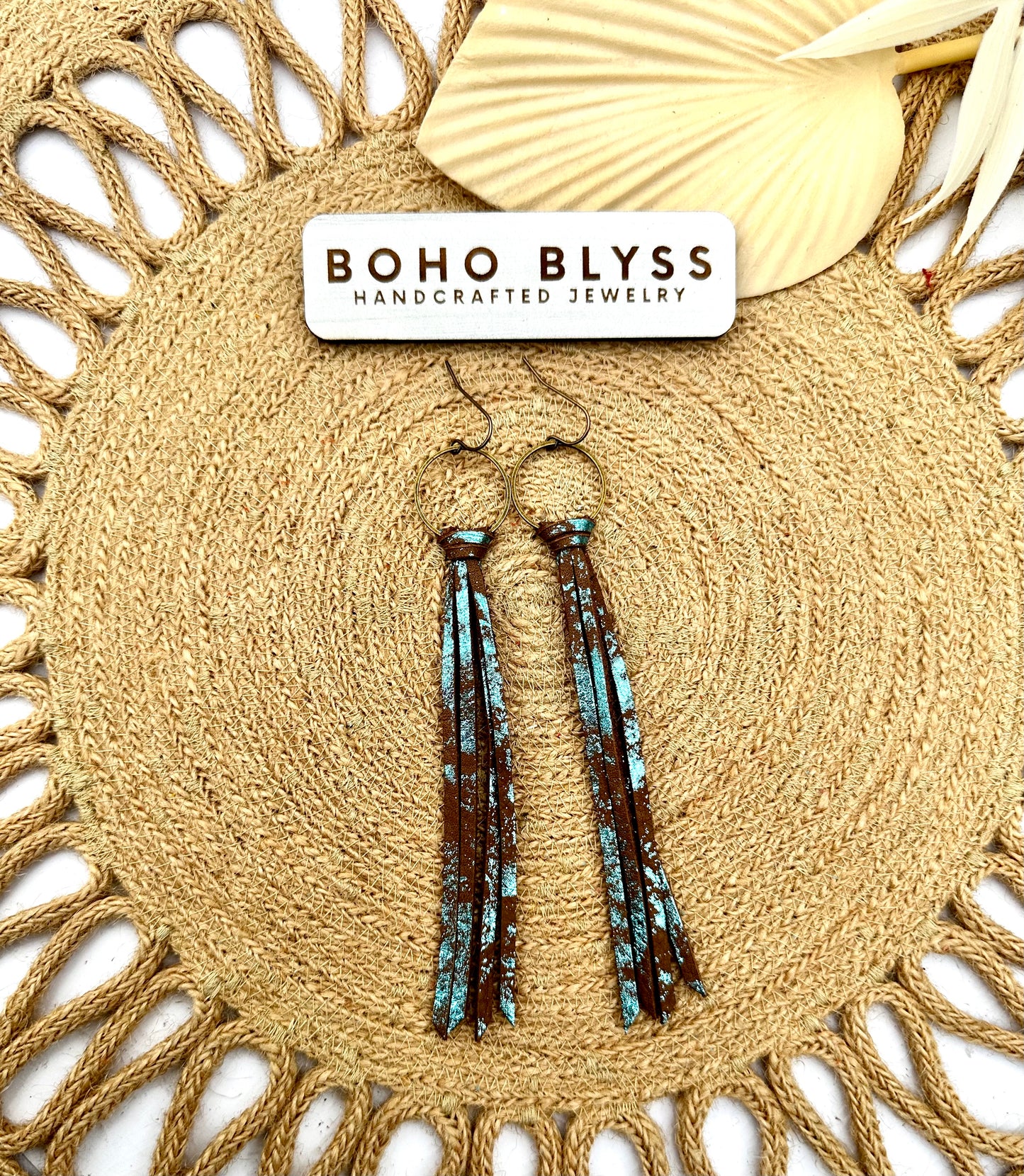 Metallic Turquoise Splash Tassels