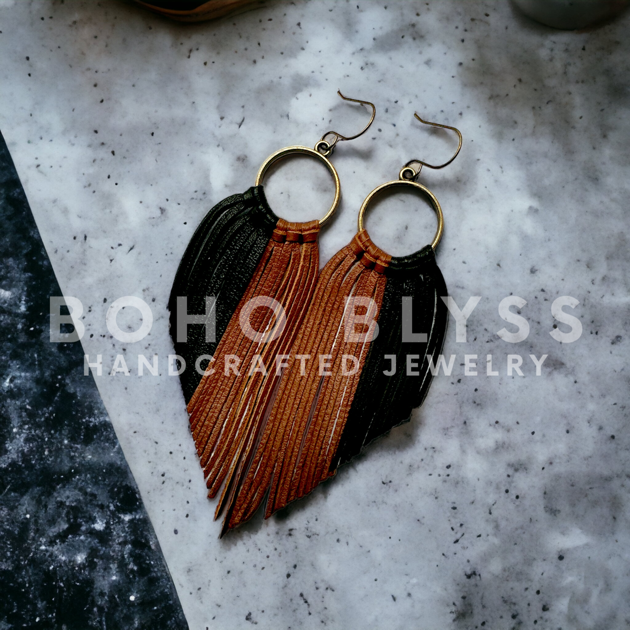 A-Line Fringe -black/brown