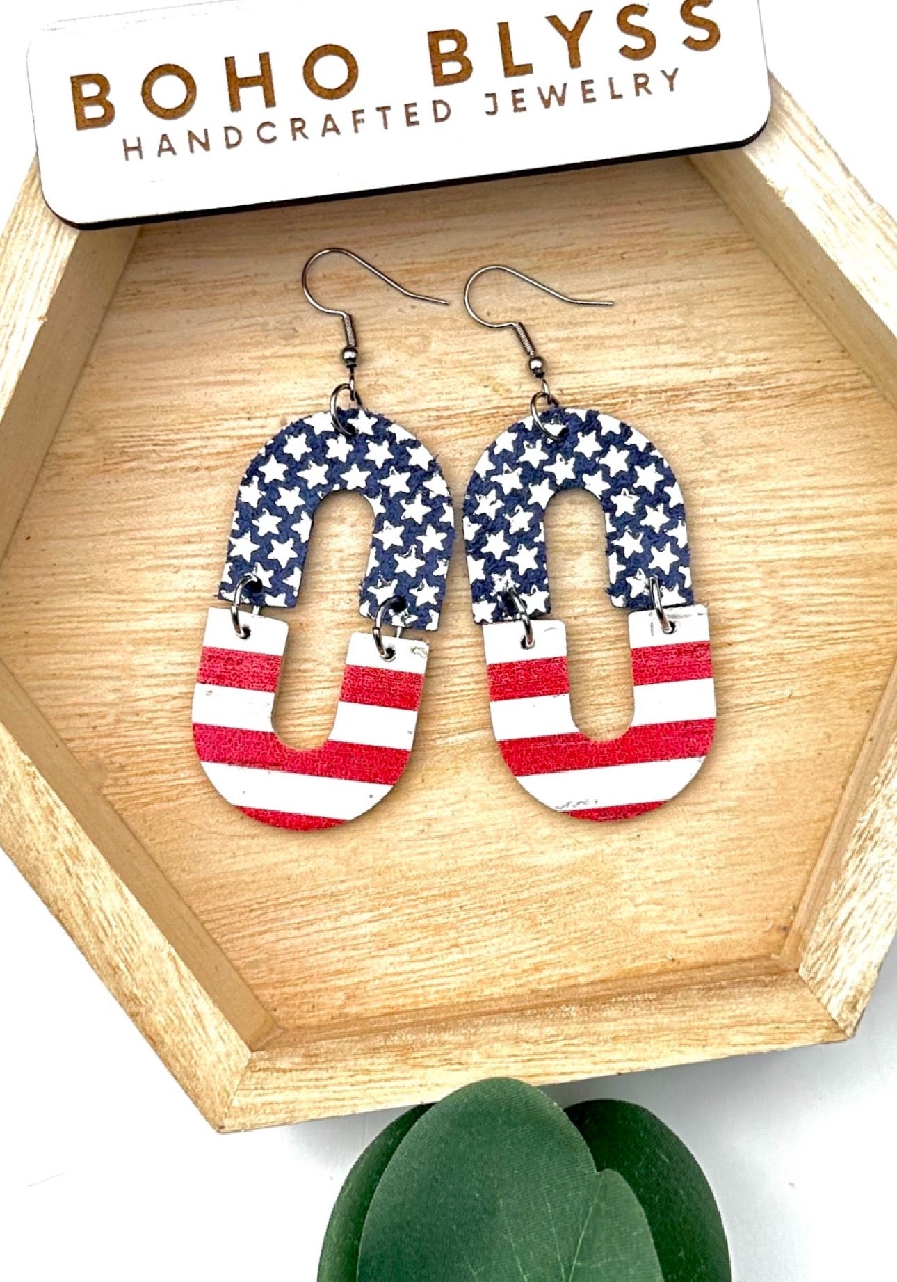 Split Oval Stars and Stripes
