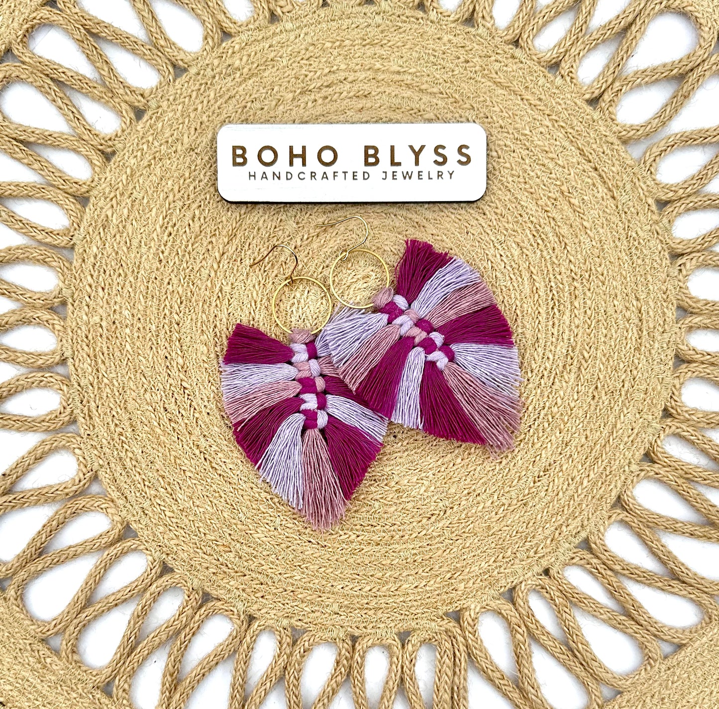 Shades of Purple Macrame Leaves