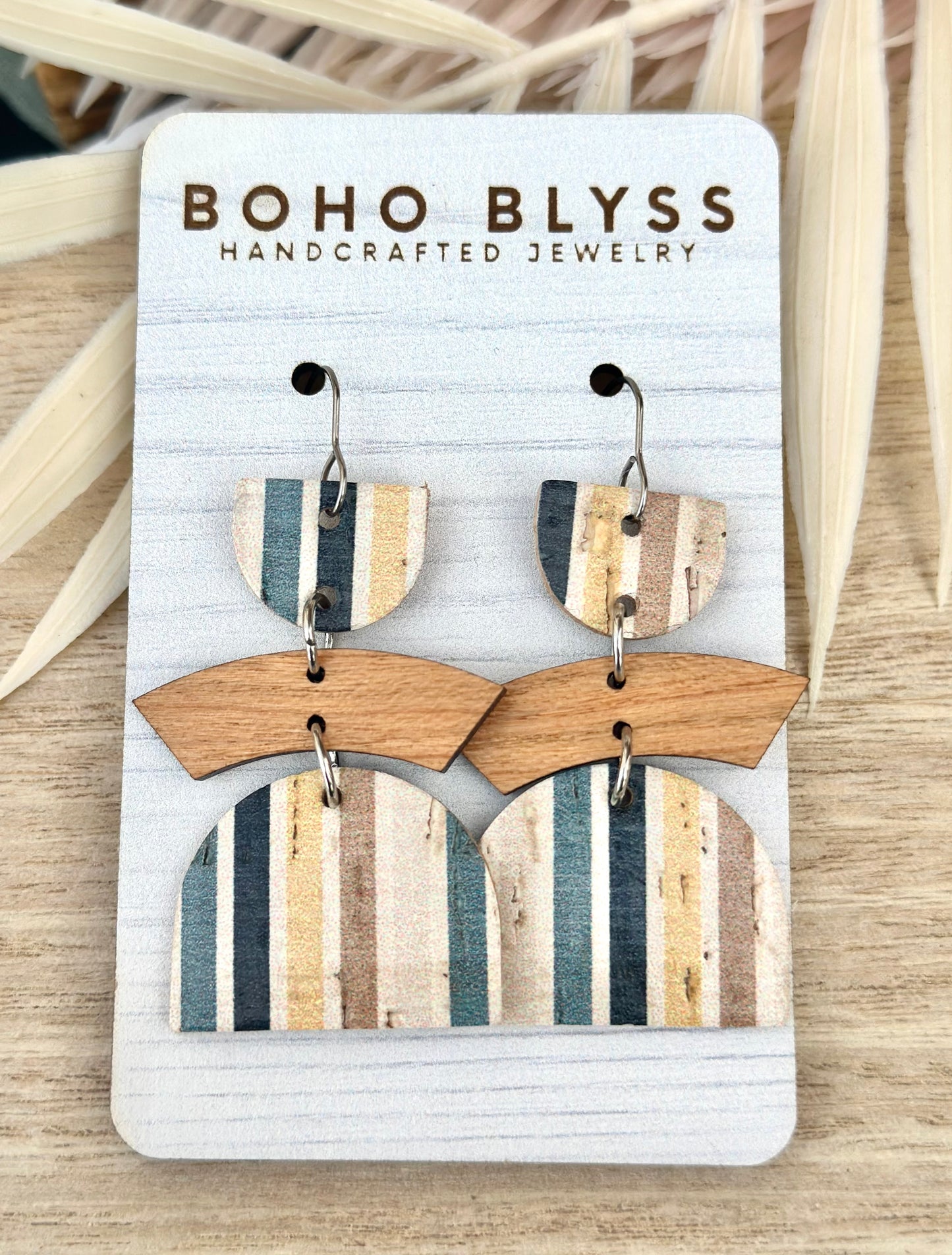 Bohemain striped arch dangles