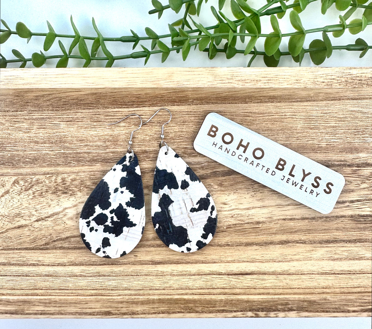 Cow print teardrops