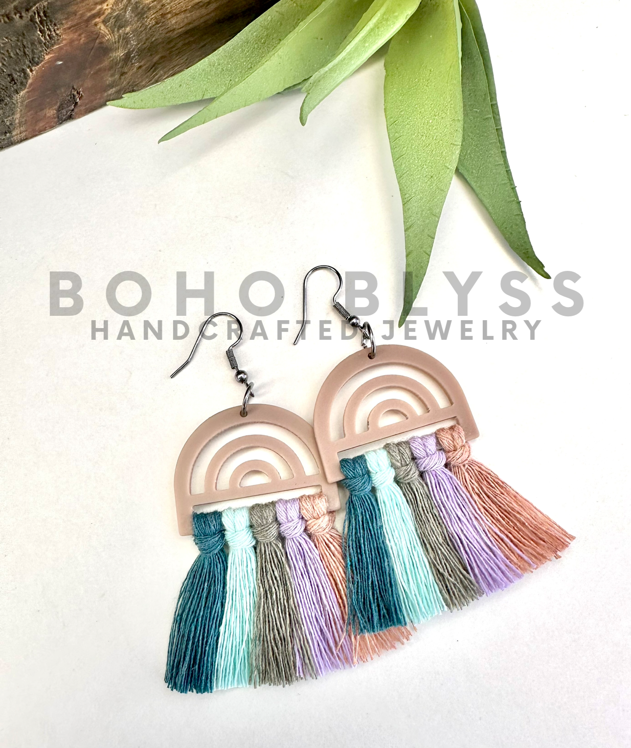 Boho macrame rainbows