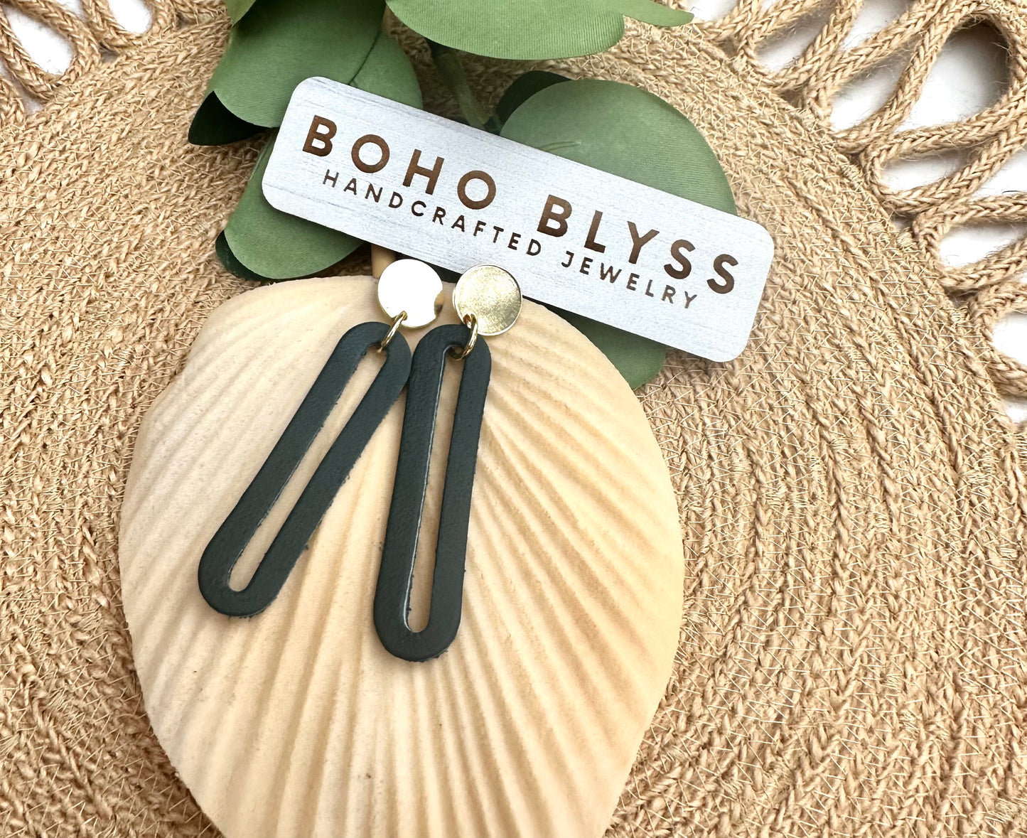 Dark green skinny ovals