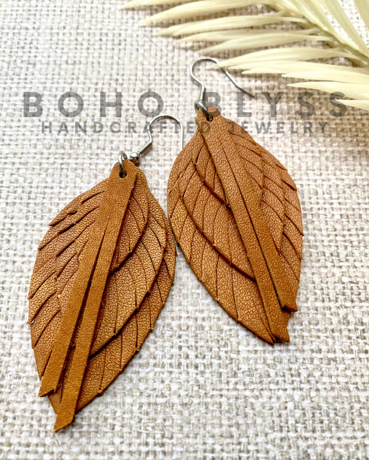 Camel solid color feathers