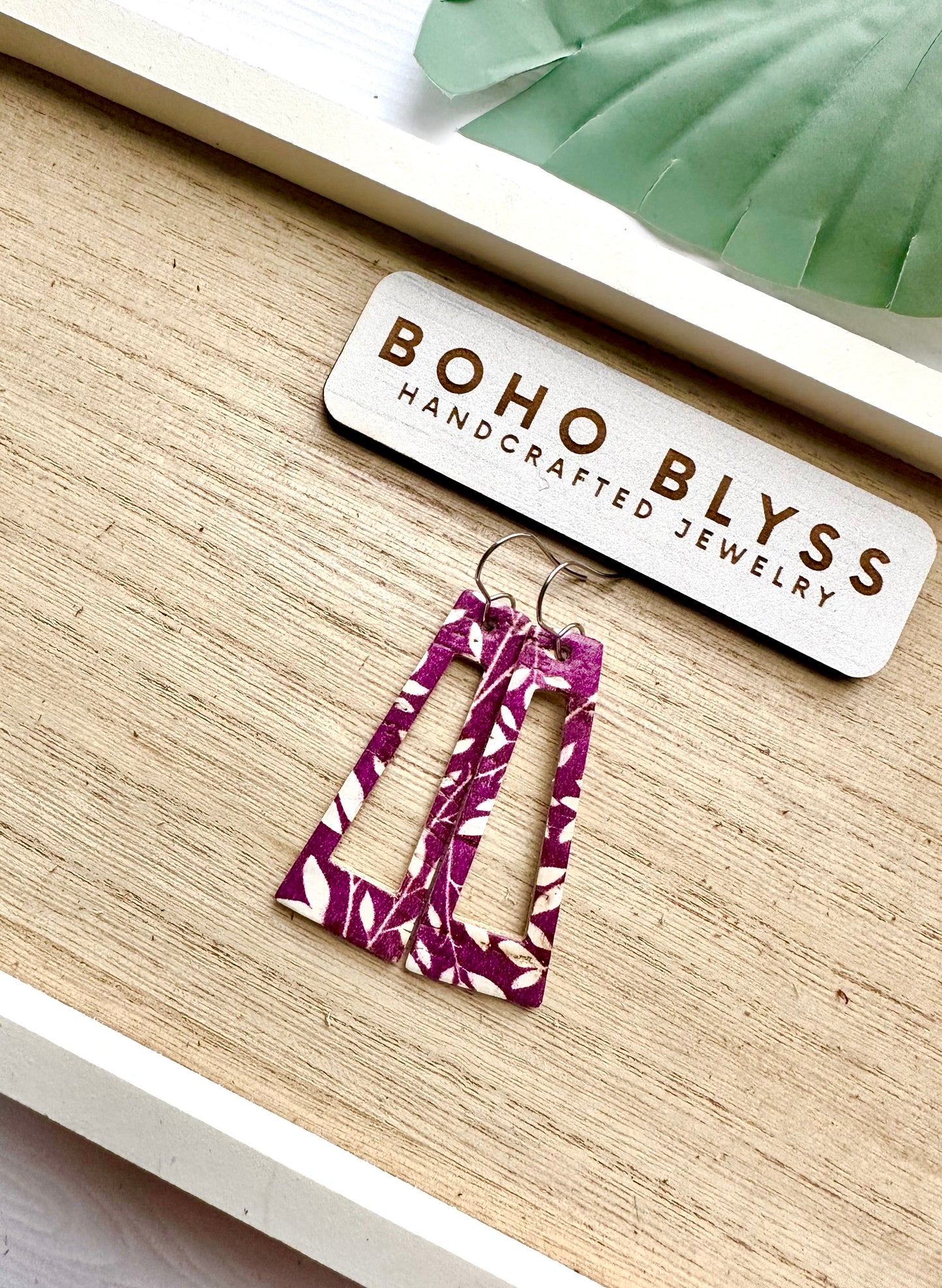 Purple floral slim rectangles
