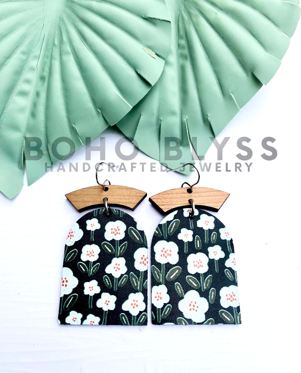 Black and white floral arches