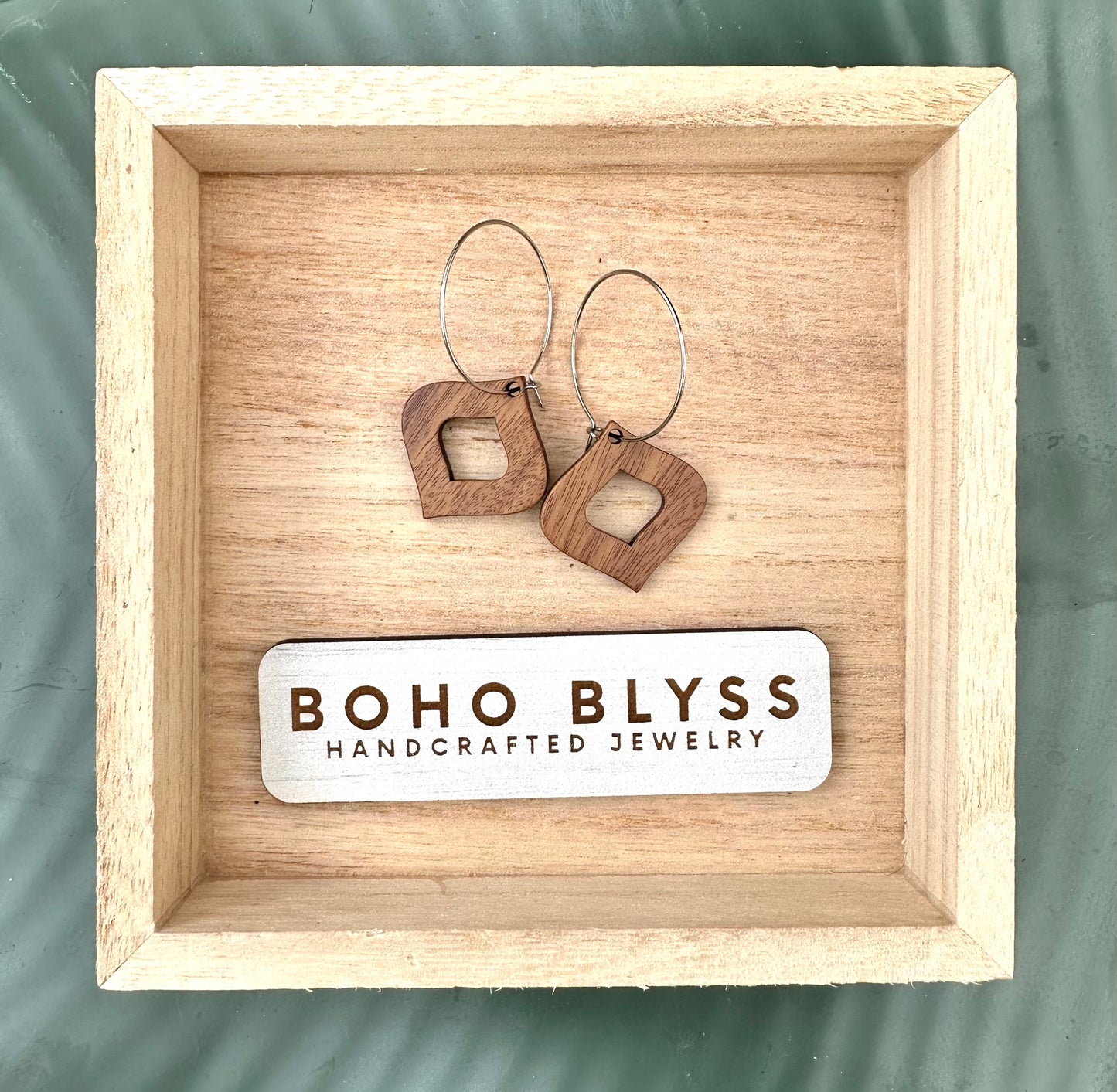 Wooden diamond dangles
