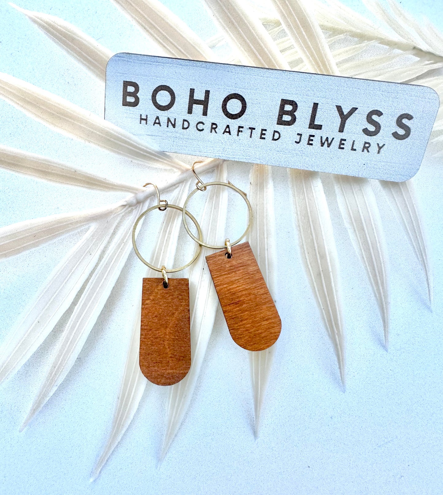 Wood and brass dangles