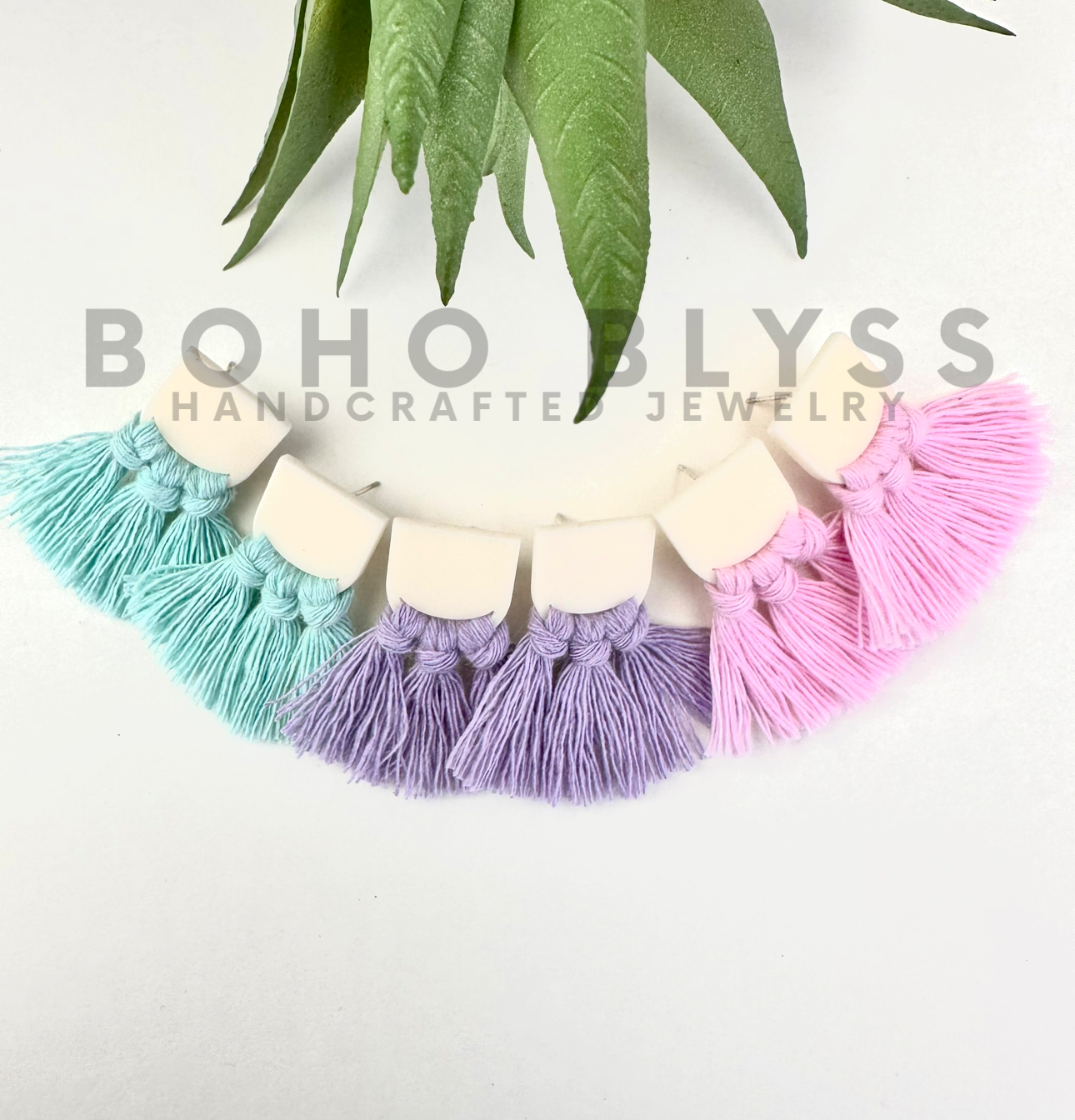 Macrame studs