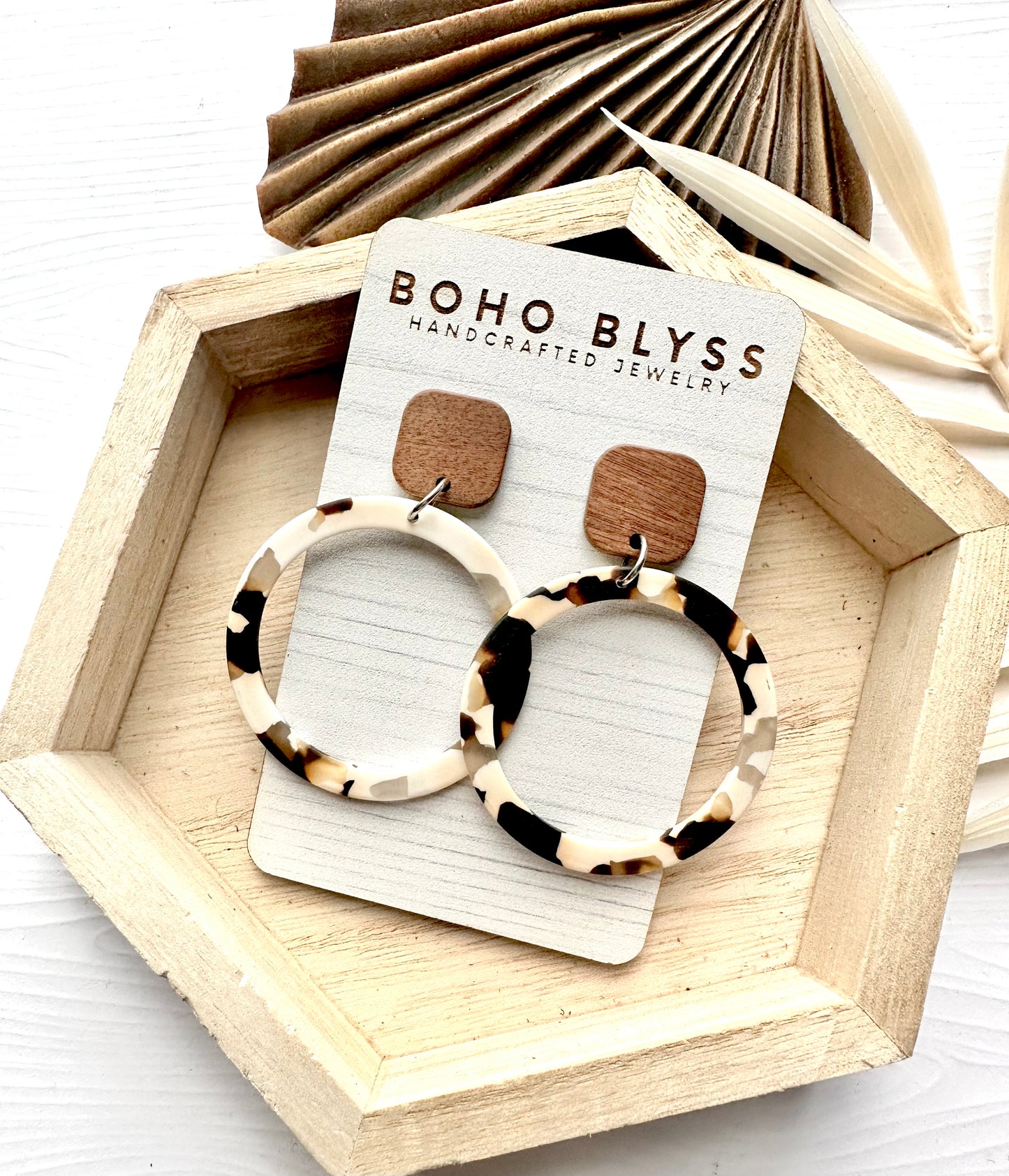 Tortoise acrylic hoops