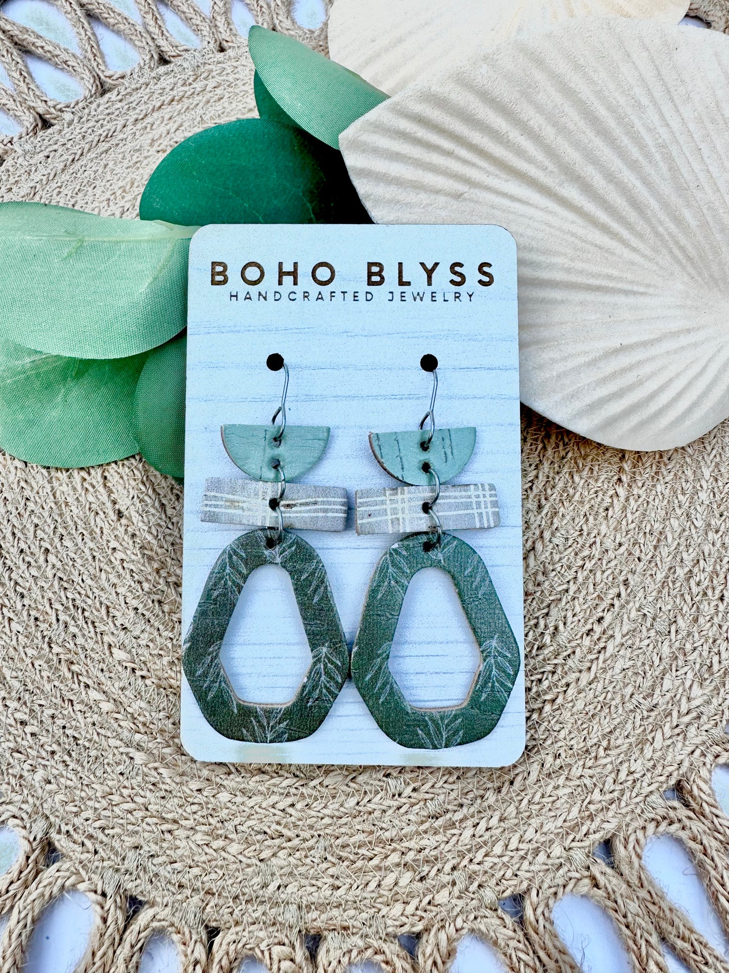 Olive branch boho drops