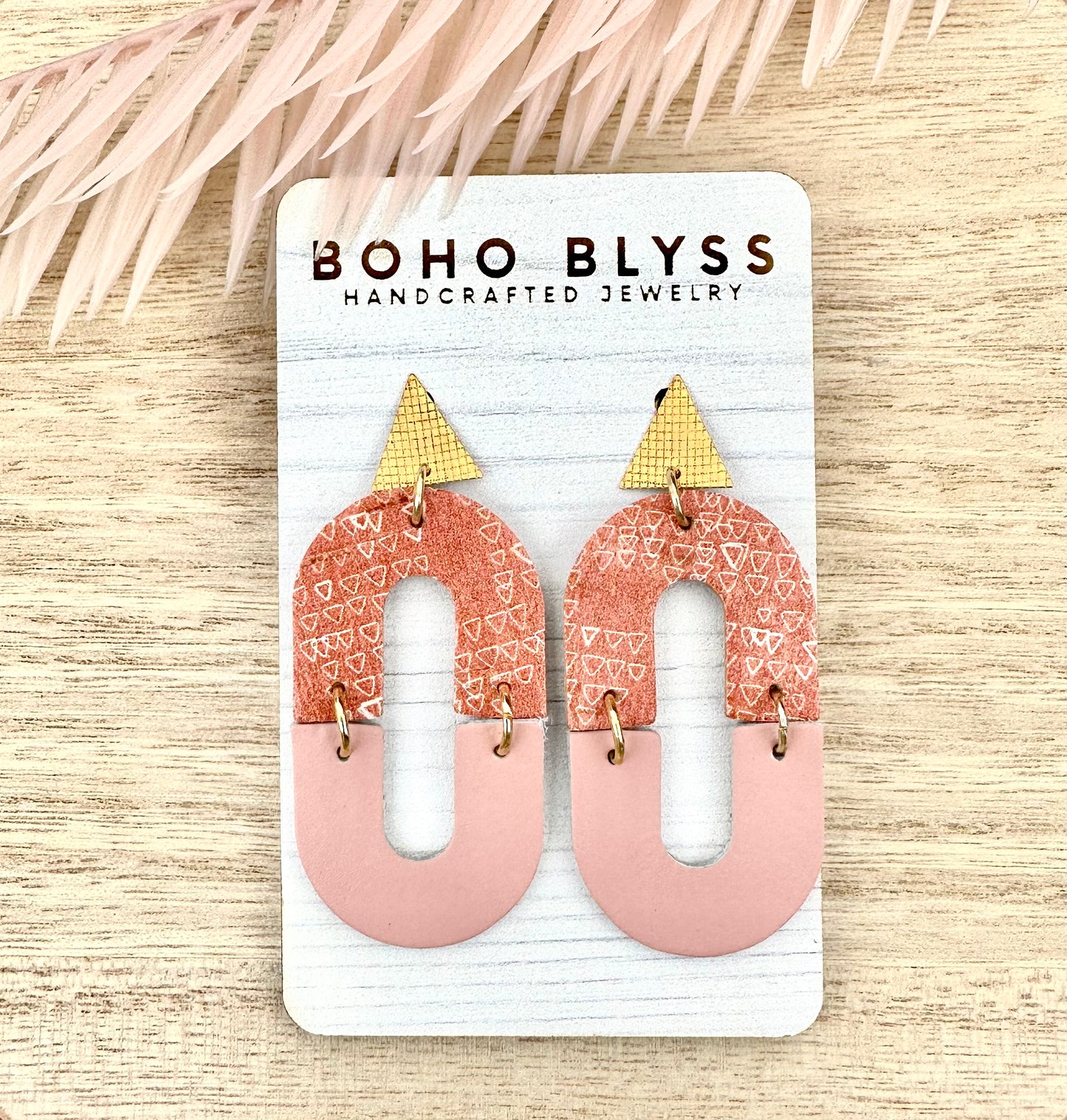 Pink/orange split ovals
