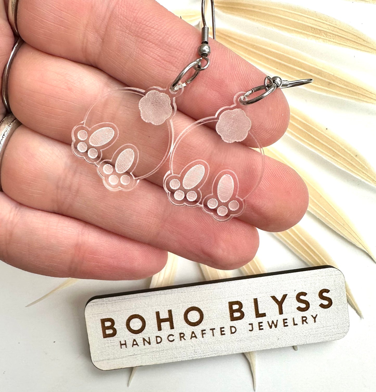 Clear acrylic bunny tails
