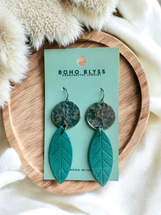 Bronze & Turq Leaves