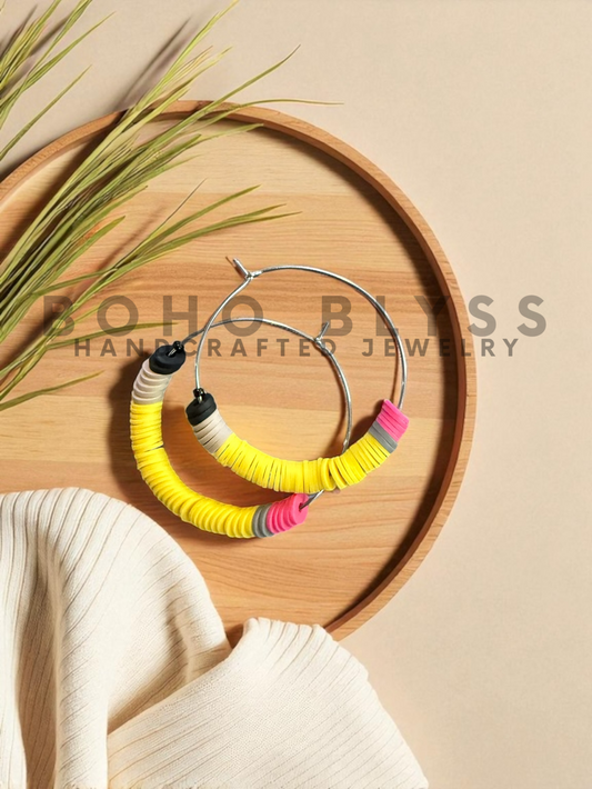 Beaded Pencil Hoops