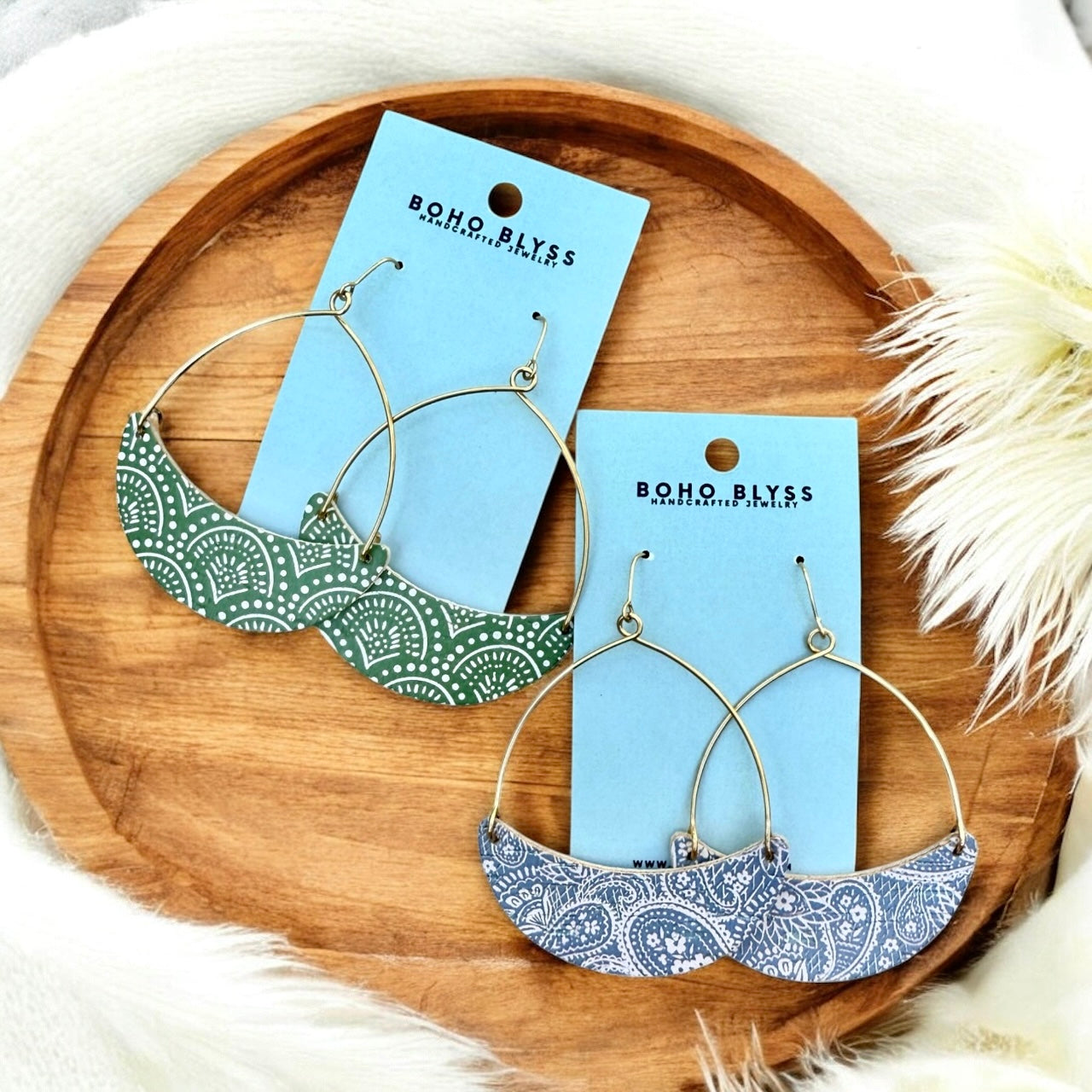 Paisley & Boho Patterned Hoops