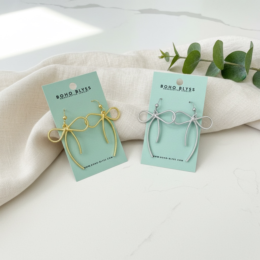 Braided Bows - Silver & Gold