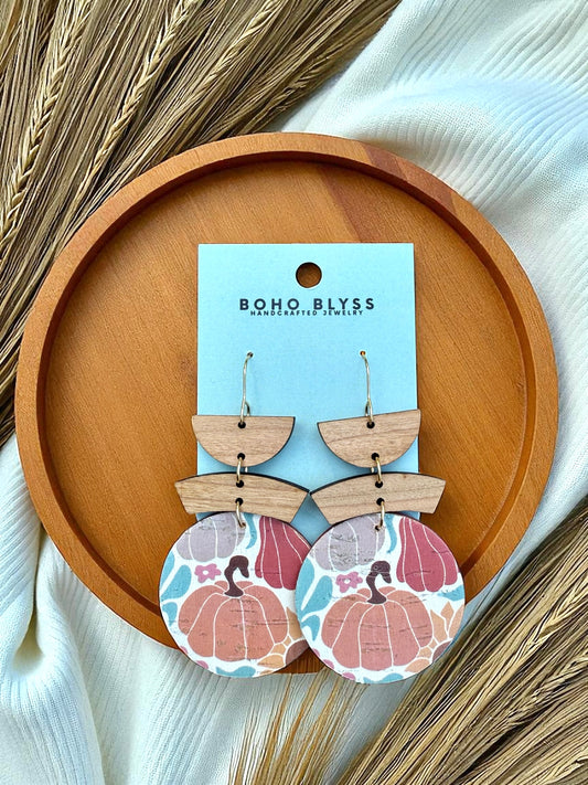 Boho Floral Pumpkin Circles