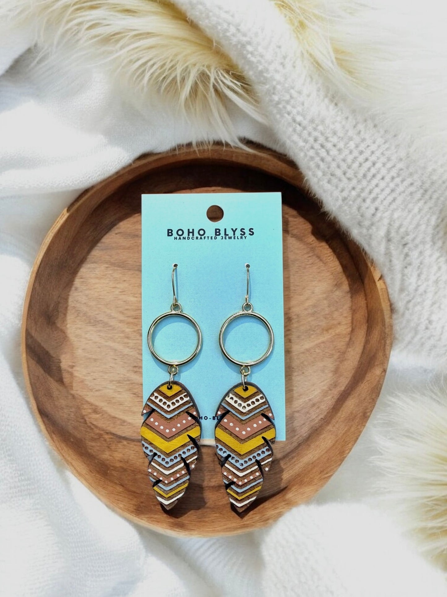 Aztec Wooden Feathers