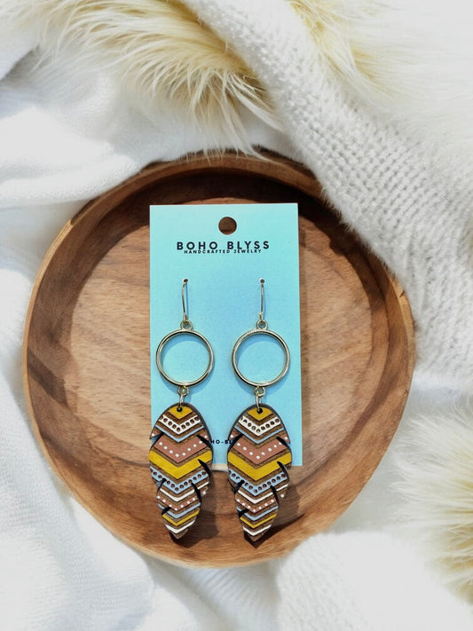 Aztec Wooden Feathers