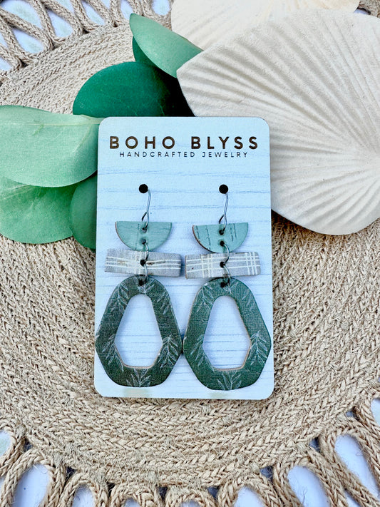 Olive branch boho drops
